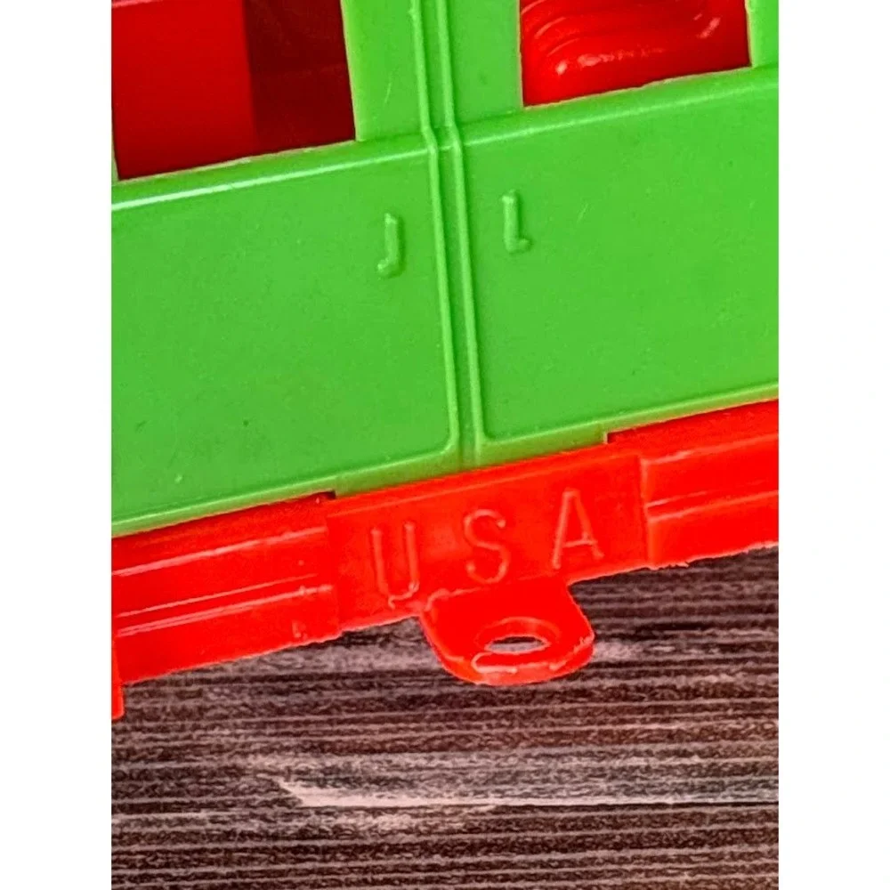Vintage Amloid Green Van USA Made Red Front Wheels With Sunset Decal Collectible